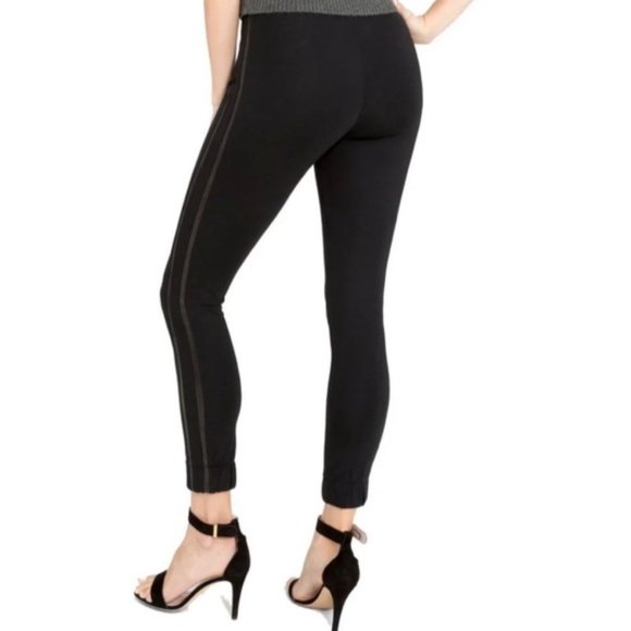 Spanx Faux Leather Detail Jogger Track Leggings - Picture 4 of 6